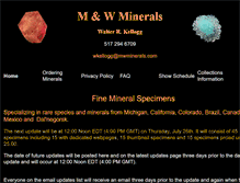 Tablet Screenshot of mwminerals.com